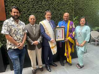 Indian Cultural Icon Sandeep Marwah Receives LOTUS OF WORLD PEACE Honor In The USA