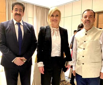 Sandeep Marwah Met Former President of Croatia Kolinda Grabar-Kitarović